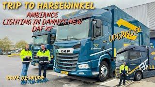 Trip to Harsewinkel  Added ambiance lighting in Danny’s new DAF XF410 and a nice trip with Dennis!