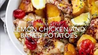 Easy Greek Lemon Chicken And Baked Potatoes