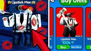 NEW LIPSTICK UPDATE IS HERE LIPSTICK  CRATESMYTHIC LIPSTICK MAN - Toilet Tower Defense