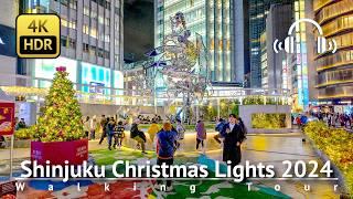 Shinjuku Christmas Lights 2024: A Festive Walk Through Tokyo’s Iconic Streets [4K/HDR/Binaural]