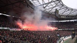 Hannover 96 - Eintracht Braunschweig, Pyroshow und Stimmung beim Niedersachsen Derby 4K