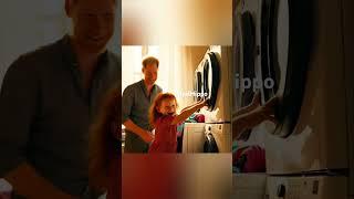 Prince Harry and Lilibet do the laundry #laundry #princeharry #lilibet #washing #meghanmarkle meg