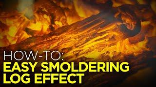 EASY Smoldering Log Effect using a Foam Pool Noodle!