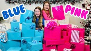PINK and BLUE Gifts Challenge with Sisters Play Toys