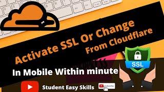 How To change SSL/TLS in Wordpress site from Cloudflare Free |cloudflare setting in mobile