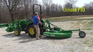 Removing Frontier RC2060 Rotary Cutter from John Deere 2032R