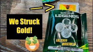 We Struck Gold! 2024 Ultra Breaks Silver Dollar Legend 2 Pack Rip!