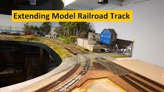 Extending Model Railroad Track & Wiring Turnouts on River Road | Boomer Diorama ~ # 307