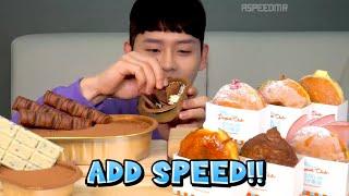 Bonggil Asmr Chocolate Tiramisu n California Donuts | add speed.