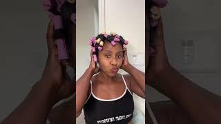 Go-to Perm Rod Set on Blow Dried Hair | 4c Hair | Type 4 Curly Natural Hairstyles | Wash Day Routine