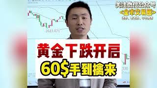 黄金下跌开启，60美金手到擒来~#国际金价 #金价 #今日金价 #财经