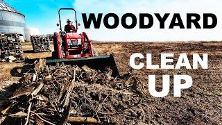 IN THE WOODYARD FIREWOOD CLEAN UP!