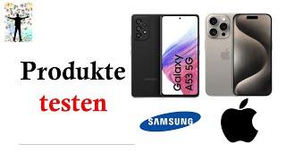 Samsung und Apple Produkte testen (Heimarbeit.de Review)