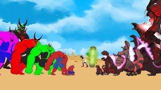 EVOLUTION of SPIDER GODZILLA vs SPIDER HULK: All Superheroes Transformations |Godzilla Cartoon Movie