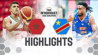 Morocco  v Congo DR  | Highlights | FIBA AfroBasket 2025 Qualifiers