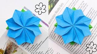 Origami FLOWER BOOKMARK  How to make a paper bookmarks