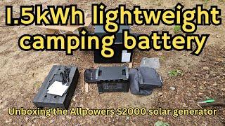 Unboxing of a 1.5kWh power generator - camping battery!  Allpowers S2000