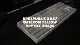 White XD87 + Gateron Yellow Switches lubed w/ Krytox 205g0