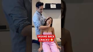 INCREDIBLY LOUD AND SATISFYING BACK CRACKS! #chiropractic #satisfying #asmr #asmrsounds