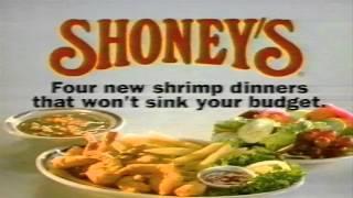 Shoney's new shrimp dinners & deserts 1992 Commercial