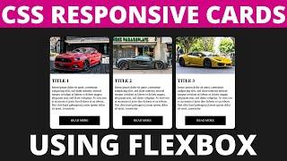 CSS Responsive Card & Hover Effects with Flexbox | HTML CSS3 Tutorials 2021