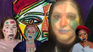 Picasso Collab - Candace Hampton - Rae Young - PurplePinkRed - Recreate art on face