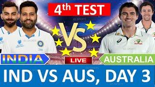 Live: India vs Australia 4th Test Day 3 | |IND vs AUS 2024 | #indvsaus #cricketlive