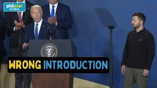 Biden introduces Zelensky as Putin at NATO ceremony, corrects himself