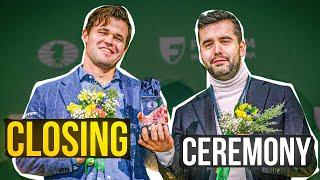 Magnus Carlsen and Nepo Lift the Trophy Together! | Closing Ceremony World Rapid & Blitz 2024