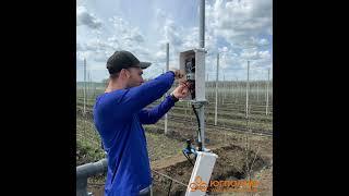 Installation of a control system at an apple orchard in Russia