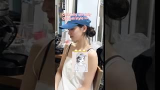 ︎Celeb-inspired cap hairstyle for hot summer days #hairideas #hairtutorial  #hairstyle