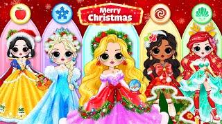 Merry Christmas Fashion: Disney Princess Dress Up | DIY Paper Dolls Fashion