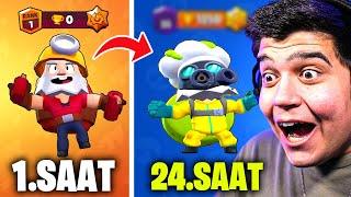 24 SAAT BOYUNCA DYNAMIKE OYNADIM! (4 KOSTÜM SATIN ALDIM) | Brawl Stars