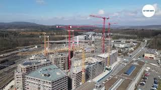 Glasi-Quartier: Baufortschritt im März 2021