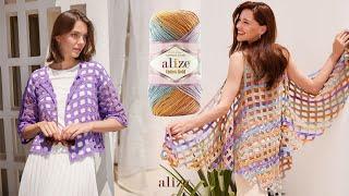 Alize Cotton Gold Batik ile Tığ İşi Yelek