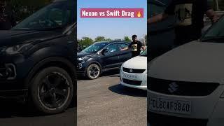 Tata Nexon vs Swift Drag Race  #shorts #youtubeshorts #nexon #swift #cars #viral