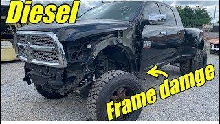 Rebuilding A Lifted Ram 3500 Diesel With Frame Damage!!!