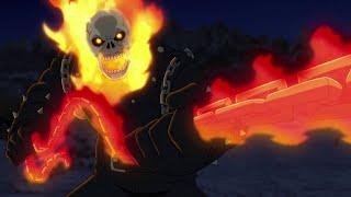 Ghost Rider action scenes from the cartoons Compilation (1992-2016)