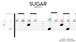 Sugar - Maroon 5 - Drums Notation 