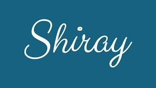  Shiray  English Cursive Handwriting Tutorial