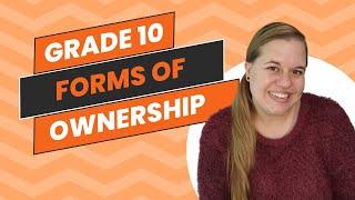 Grade 10 Forms of Ownership Business Studies