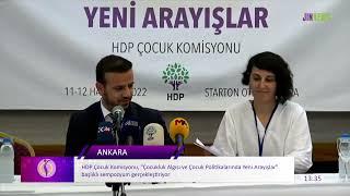 HDP Çocuk Komisyonu Eşsözcüleri sempozyumda konuşuyor