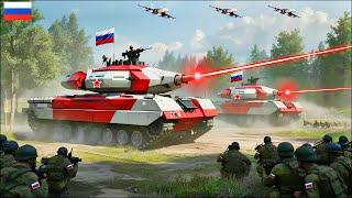 Ambush!Russian Super-Advanced Laser Tank Successfully Bombards Hundreds of NATO Tanks in Kyiv-ARMA 3