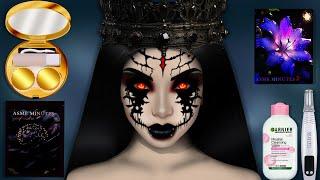 ASMR Makeup Transformation animation  | Darkness Queen Makeup  and Tattoo Removal 