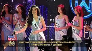 MISS WORLD PHILIPPINES 2024 CANDIDATES Q&A SEGMENT DURING PRESS PRESENTATION