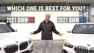 Compare the BMW 2021 X1 vs the BMW 2021 X3