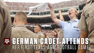 German Cadet Attends Her First Texas A&M Football Game