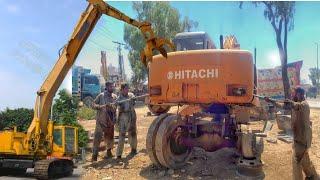 HITACHI Excavator Machine Complete Dismantling Process | we purchased a old excavator and Dismantle