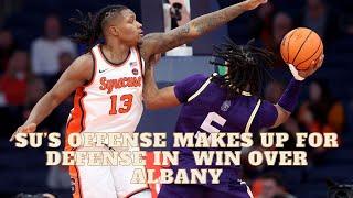 Syracuse basketball's offense overcomes poor defensive effort in win over Albany