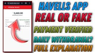 Havells Earning App Real or Fake  Full Explained video in tamil  Earning Machi Official